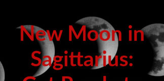 New moon in Sagittarius