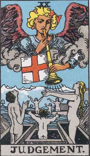 The judgment tarot card is an example of me using my deck for tarot card healing.